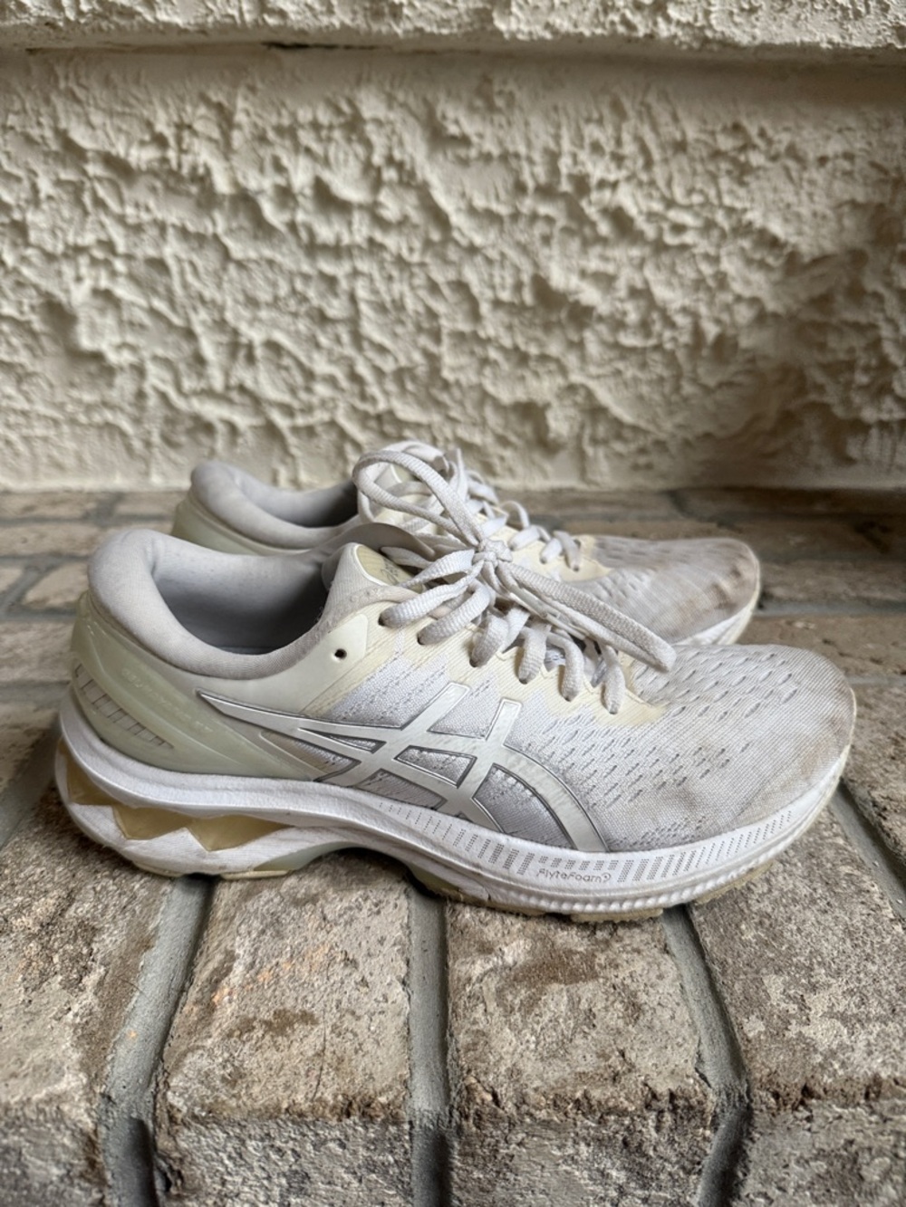 ASICS 1012A649 101 Gel Kayano White White Women's Running Shoes
